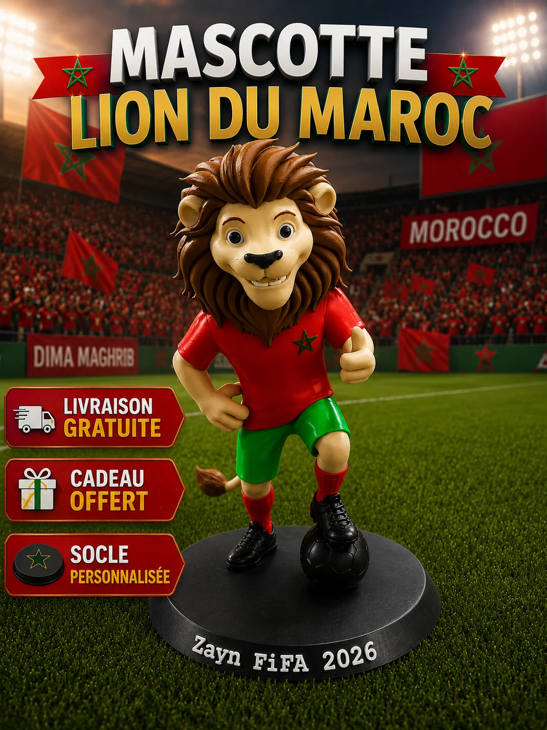 Mascottes Lionne & Lion de l’Atlas du Maroc