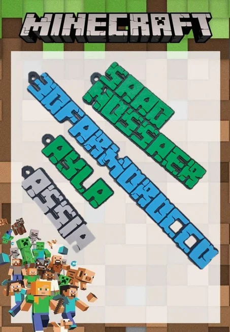 Porte-clé Minecraft Personnalisé