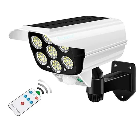 كاميرا إضاءة LED شمسية مع ريموت - أمان وإضاءة في نفس الوقت