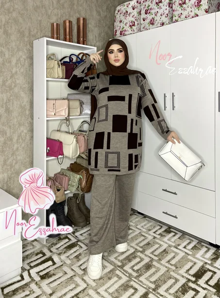 طقم تركي عصري للمحجبات 🧕🏻✨ أناقة متكاملة…