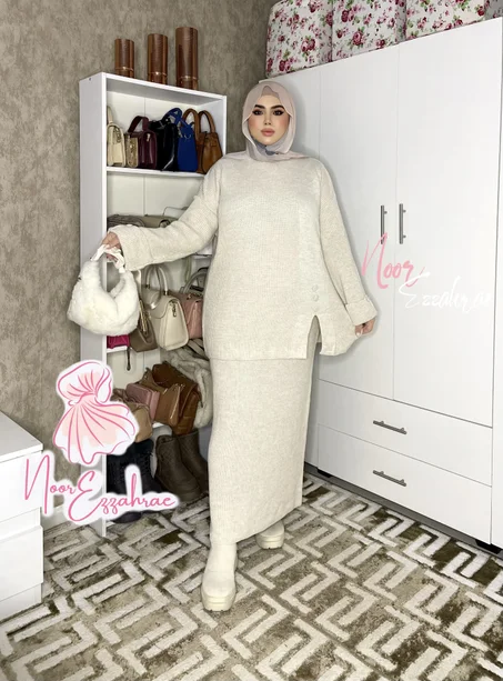 طقم تركي أنيق للمحجبات🧕🏻✨  الأناقة و الراحة كل يوم !