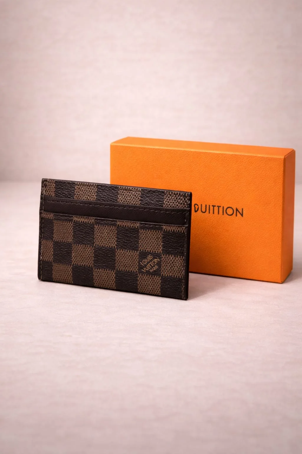 Porte-cartes Style Damier Compact