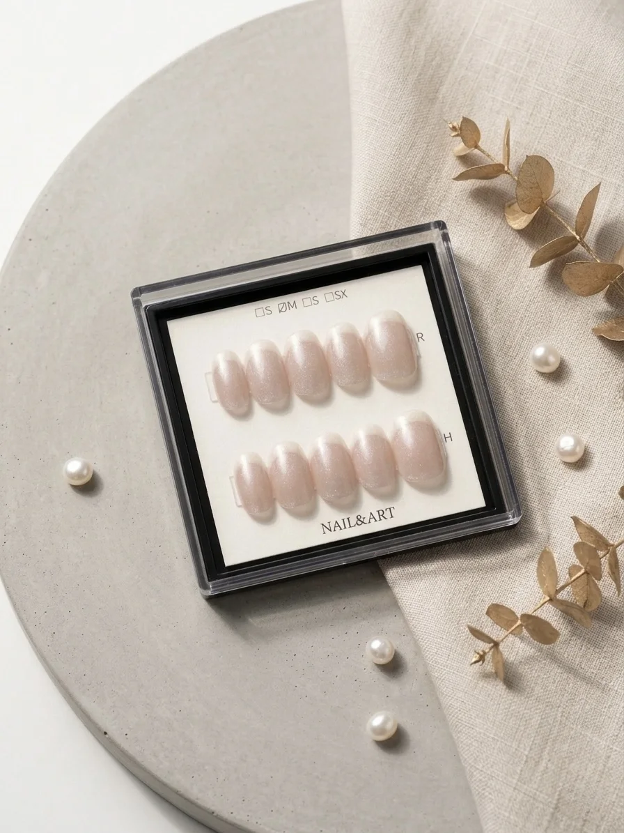 Press On Handcrafted Nails - French Style