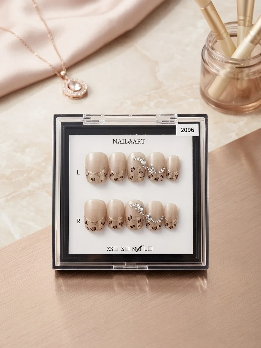 Press On Handcrafted Nails - Pearly Golden