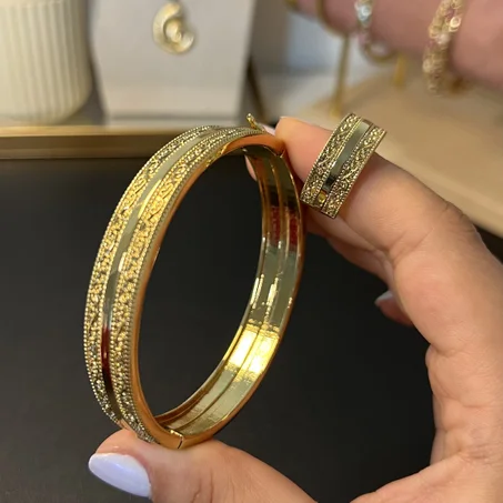 Ensemble Héritage Doré | Bracelet et bague