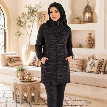 M18302 بدلة رياضية طويلة نسائية صناعة تركية