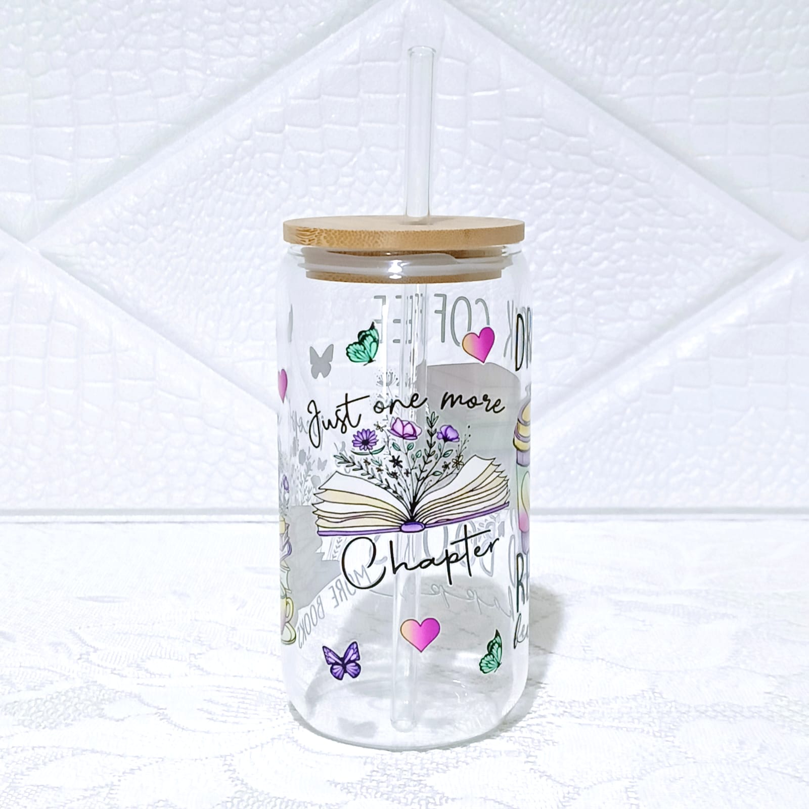 Drink Coffee Read Books Glass Can 455 ml