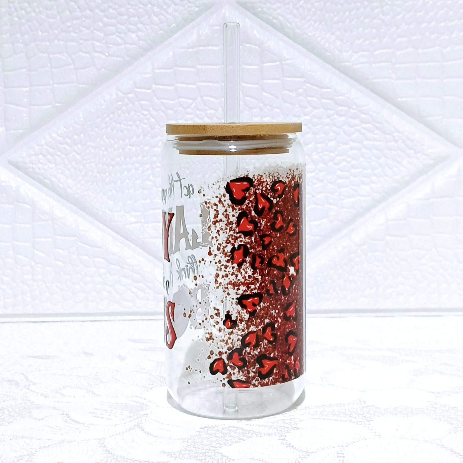 Act Like A Lady Think Like A Boss Glass Can 455ml (Red)