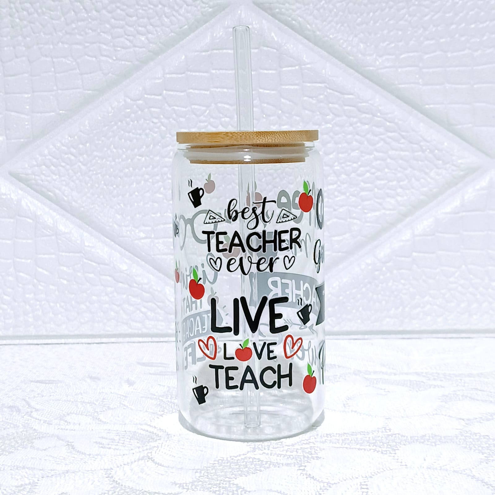 Coffe Gives Me Teacher Power Glass Can 455 ml