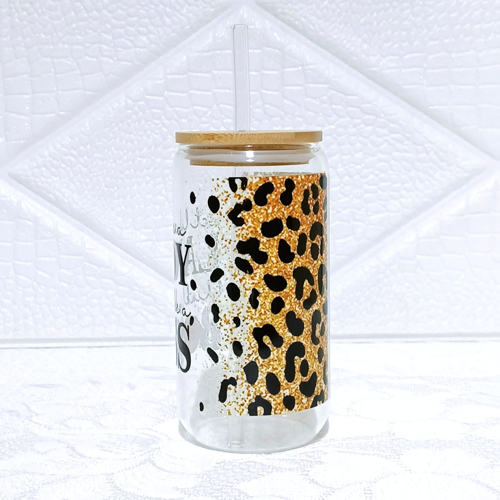 Act Like A Lady Think Like A Boss Glass Can 455ml (Brown)