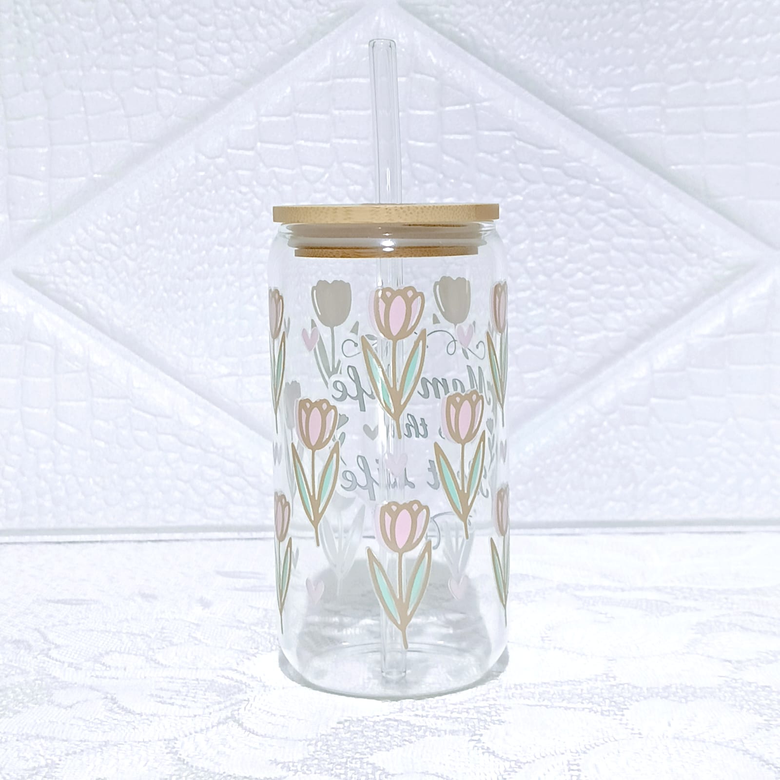Mom Life Is The Best Life Glass Can 455ml