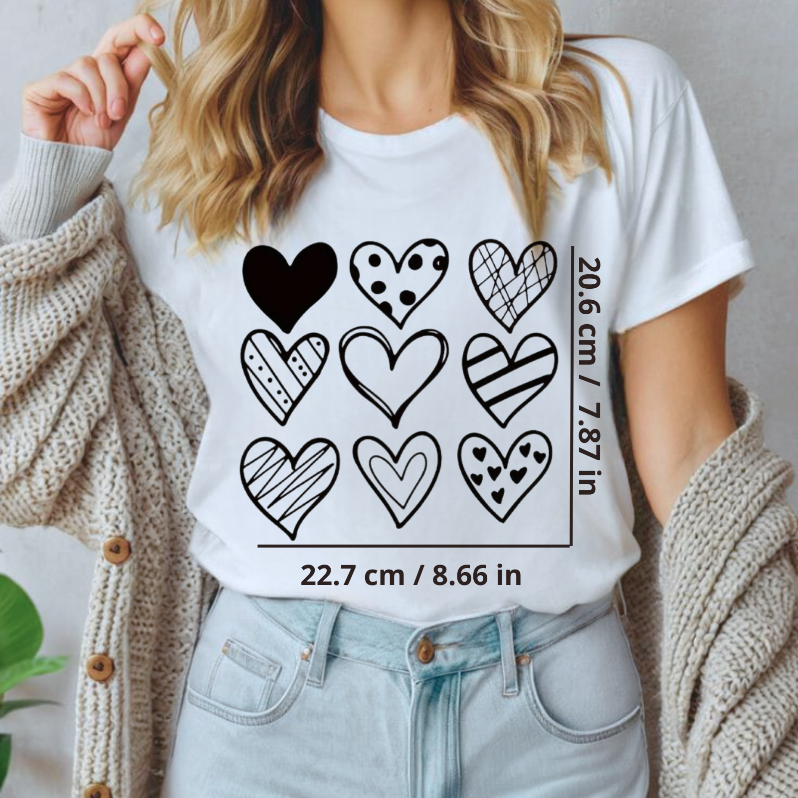 Black Hearts T-shirt (white)