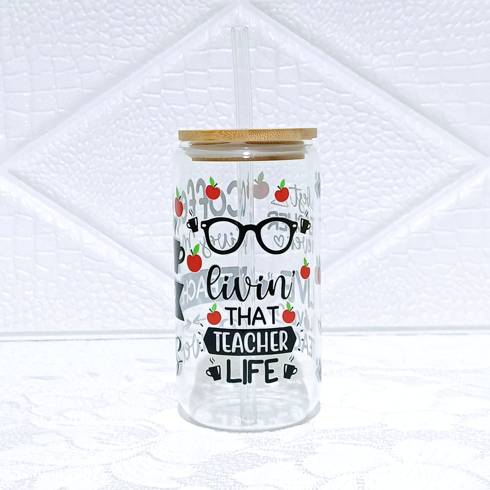 Coffe Gives Me Teacher Power Glass Can 455 ml