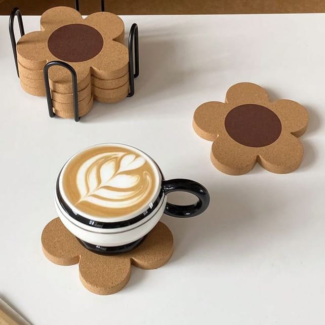 Cork Daisy Coaster