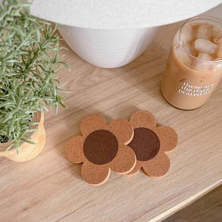 Cork Daisy Coaster