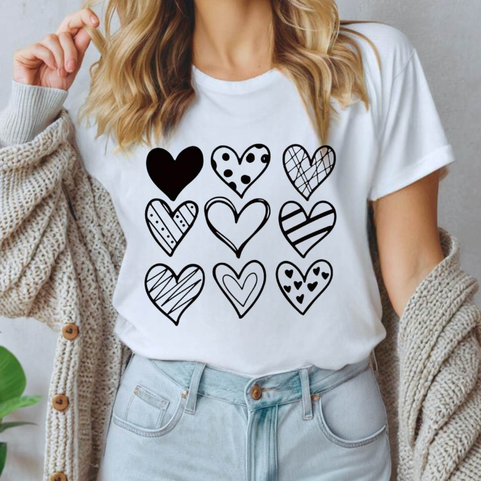 Black Hearts T-shirt (white)