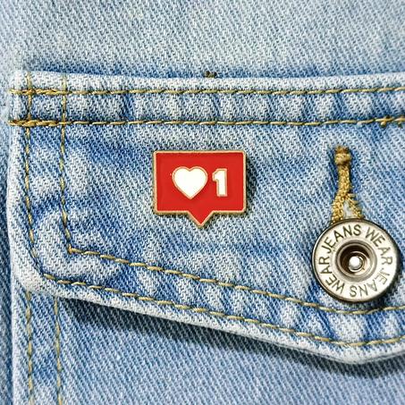 Instagram Like Heart Pin