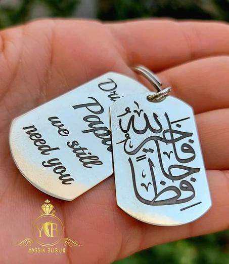 porte clés personnalisé double pendentif