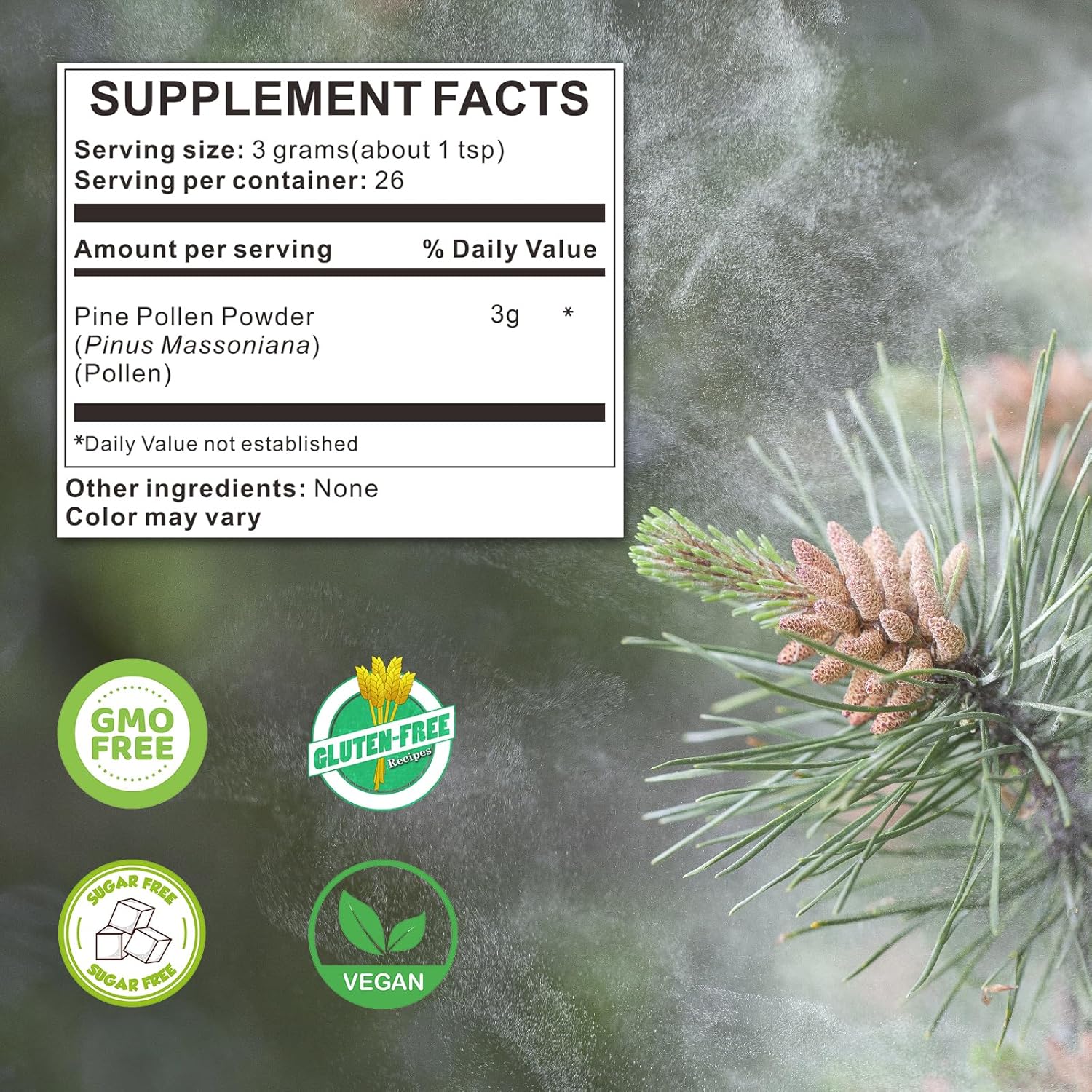 MAYKER Pure Pine Pollen Powder 80Grams