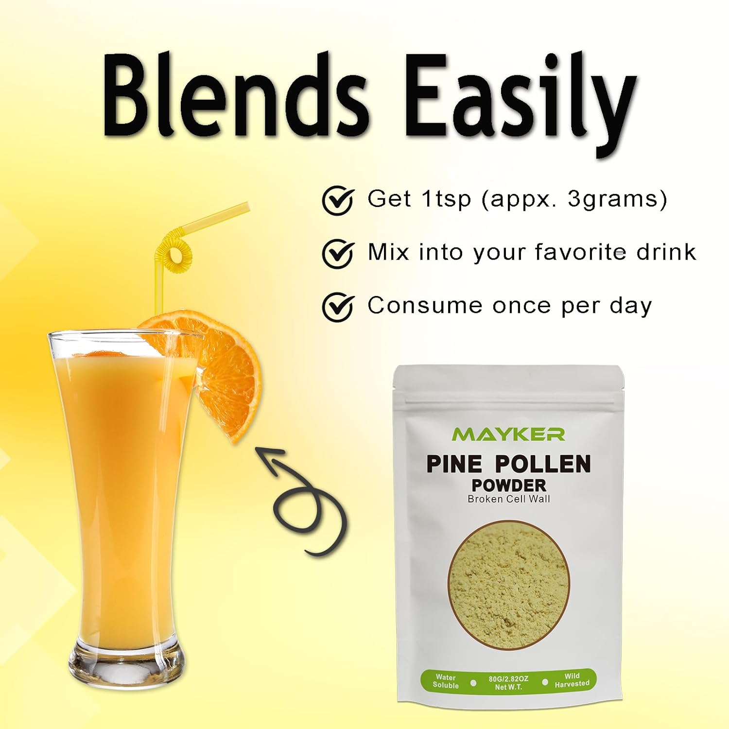 MAYKER Pure Pine Pollen Powder 80Grams