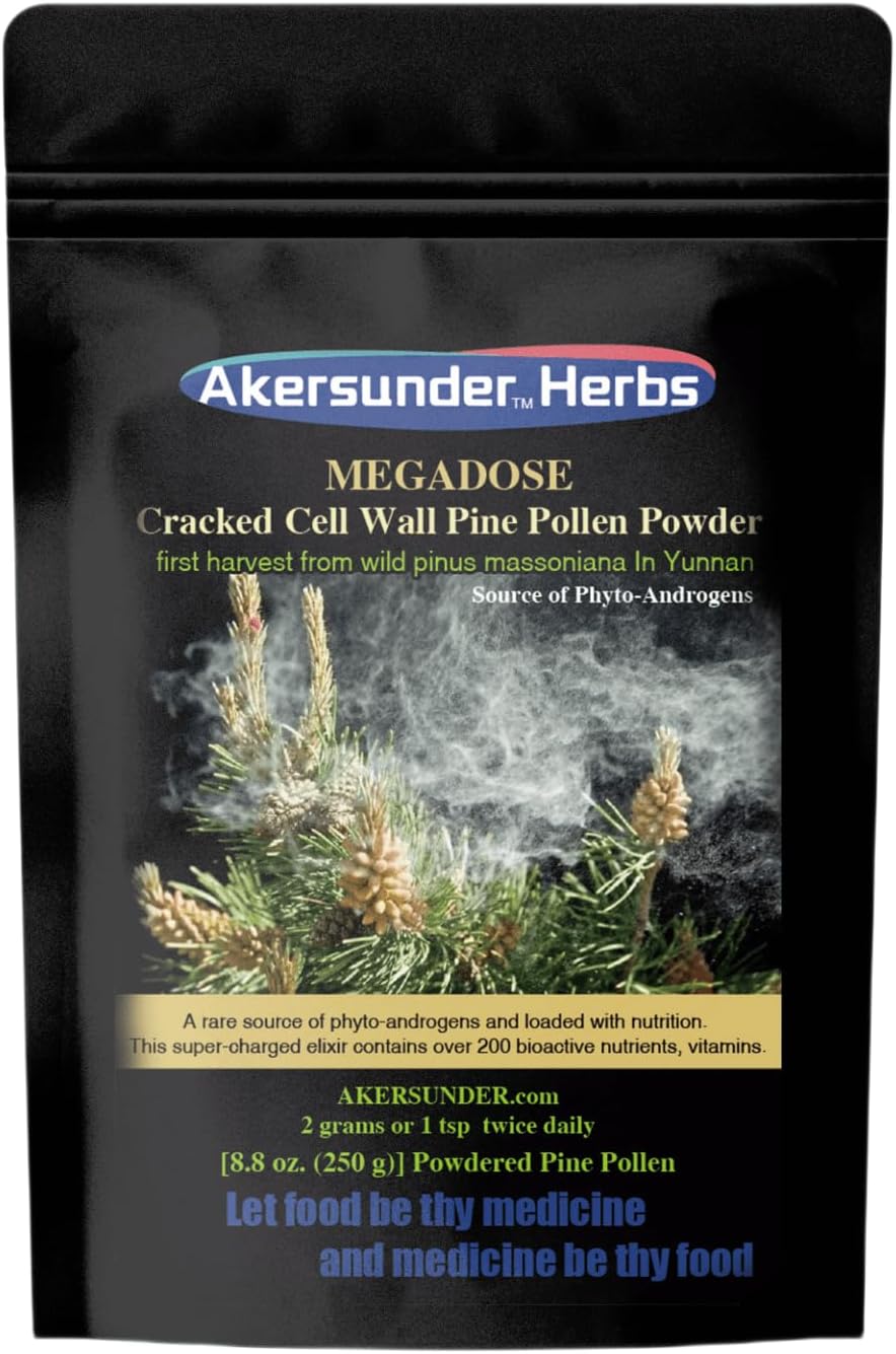 Pine Pollen Powder 250 Grams, Shell Broken/Cracked Cell Wal