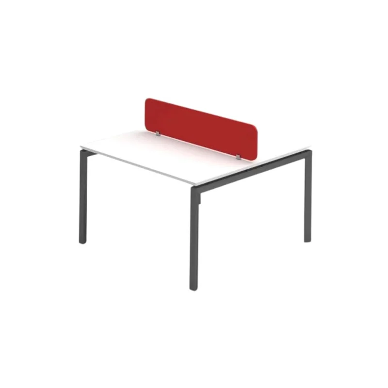 Bureau marguerite avec panneau de confidentialité coloré