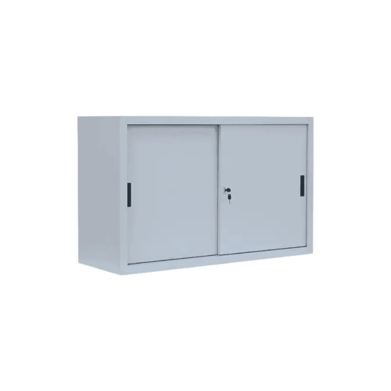 Armoire basse à portes coulissantes en métal