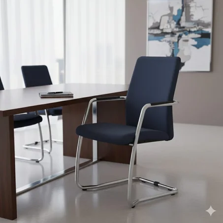 Chaise visiteur chrome