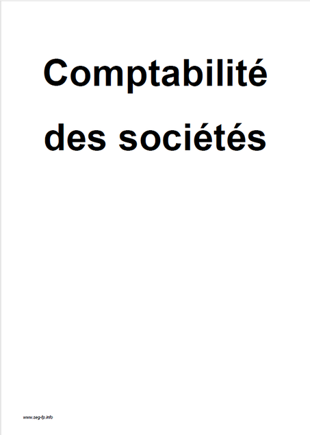 Comptabilité des sociétés