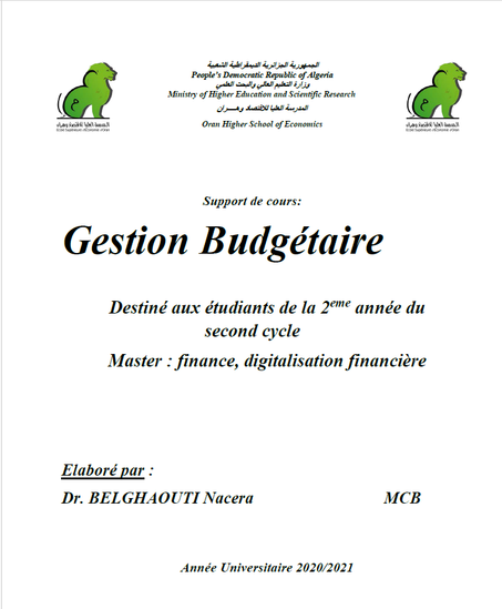 Cours de gestion budgétaire