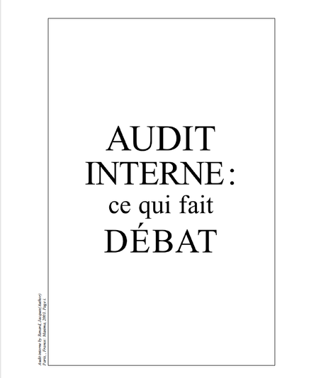 Audit interne, ce qui fait débat