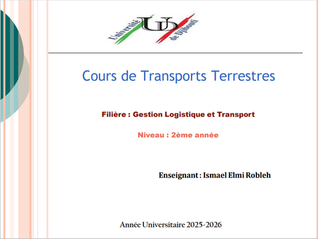 Cours de transports terrestres