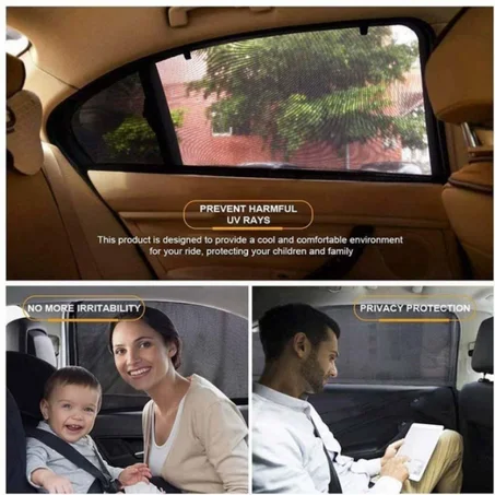 Rideaux pare-soleil pour les fenêtres de voiture - 2 pièces