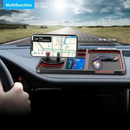 Tapis antidérapant pour support de téléphone