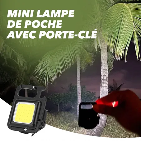 Mini lampe de poche avec porte-clé