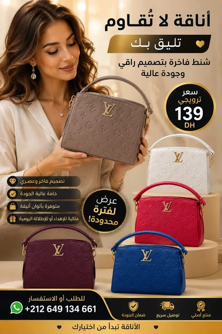 حقيبة يد نسائية فخمة