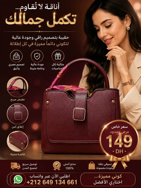 حقيبة يد نسائية فخمة