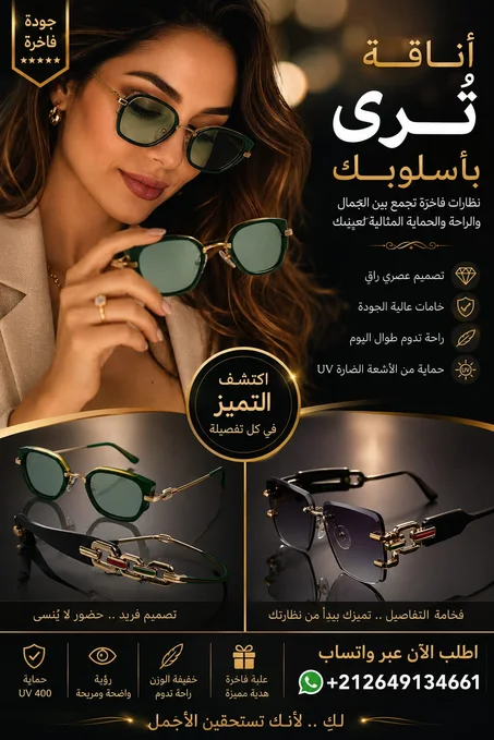 نظارات شمسية نسائية جودة ممتازة