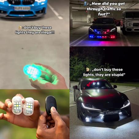 اضاءه ستروب لايت ملونه