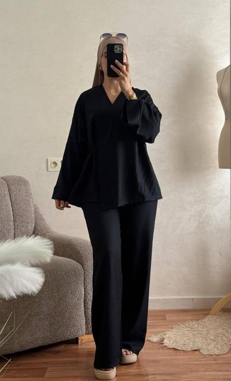 فستان بأكمام طويلة و ثوب ناعم