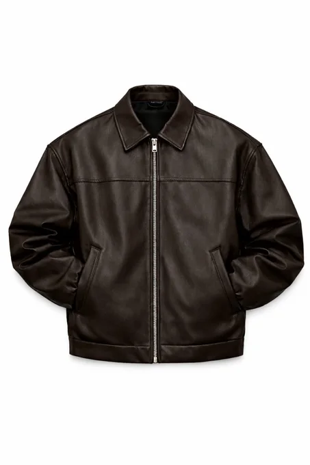 LEATHER JACKET BROWN