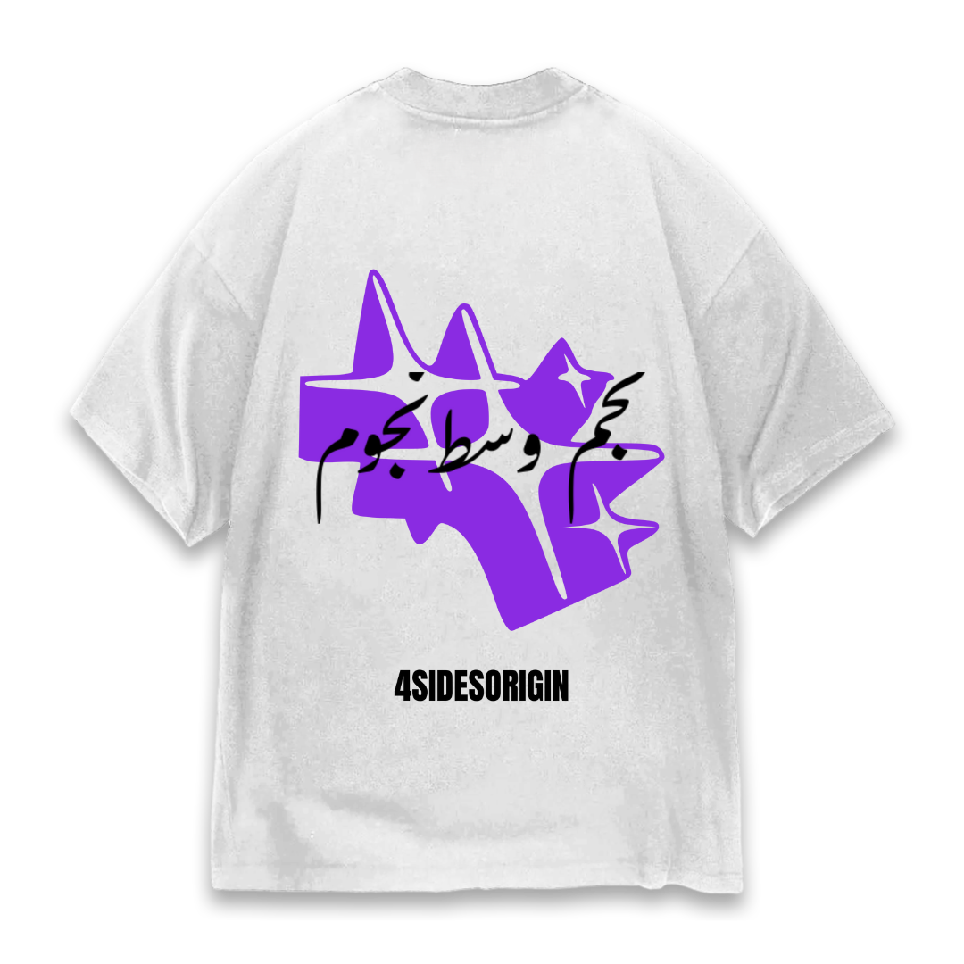 PURPLE STAR T-SHIRT OVERSIZE