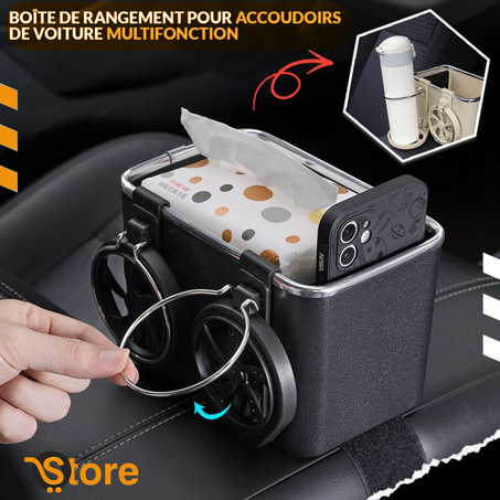 Boîte de rangement multifonctionnelle pour voiture