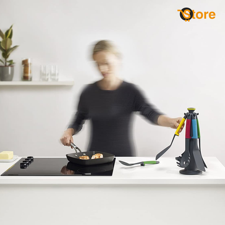 Ensemble d'ustensiles de cuisine 6 pièces avec support