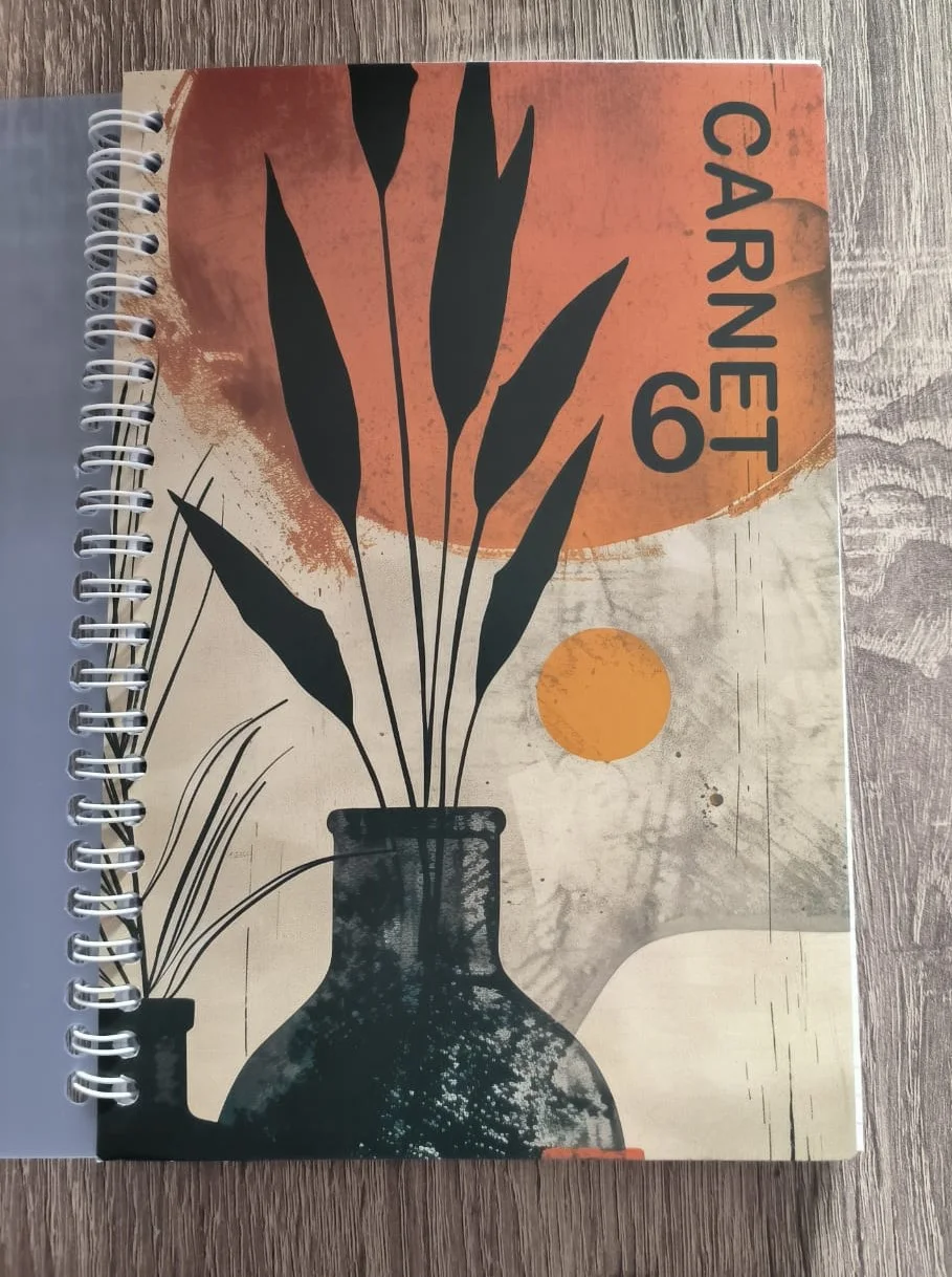 مفكرة سلك (Carnet 6) - غلاف فني عصري