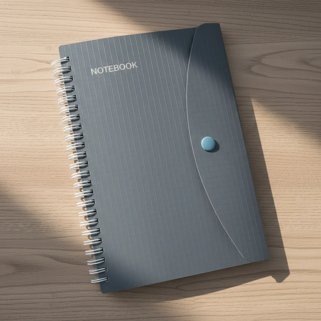 دفتر ملاحظات (نوت بوك) سلك بغطاء بلاستيكي وقفل محكم - ألوان متعددة