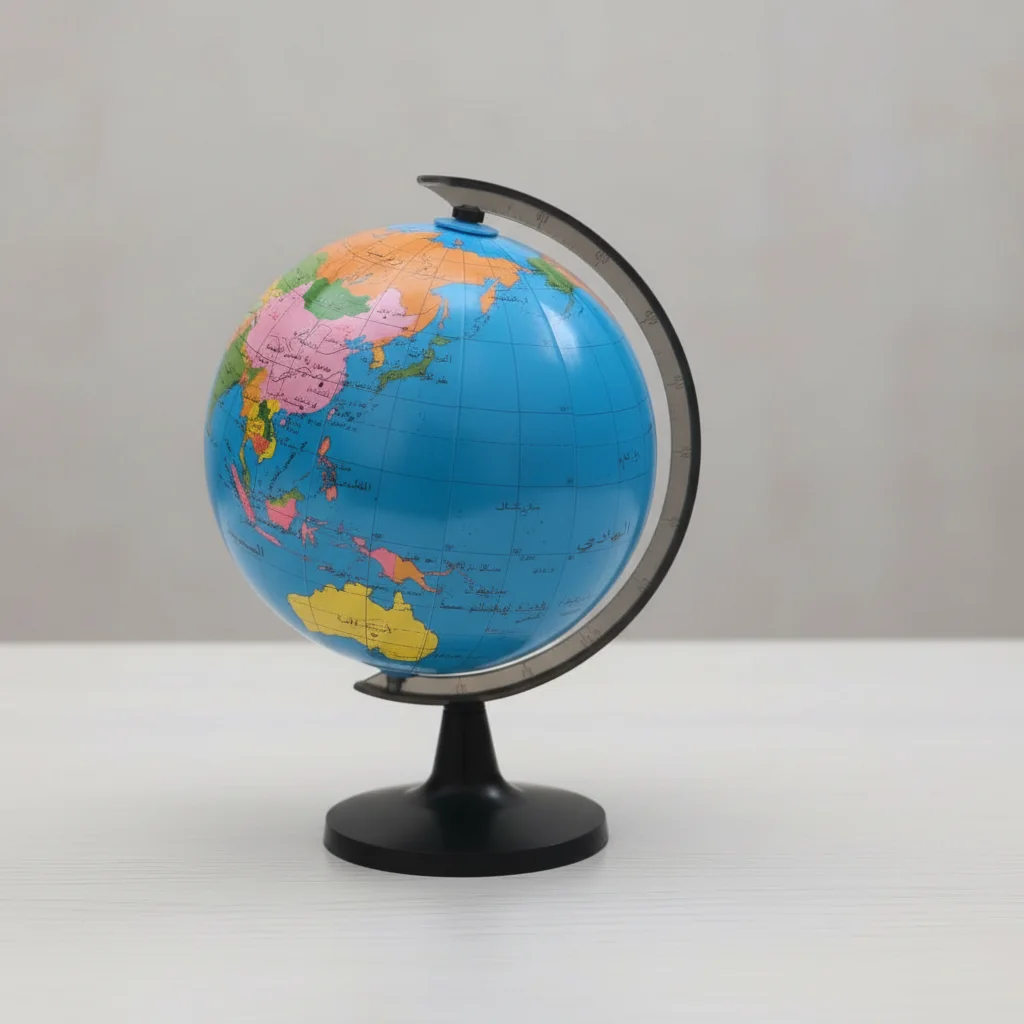 مجسم الكرة الأرضية السياسي باللغة العربية - متوفر بثلاثة أحجام.
