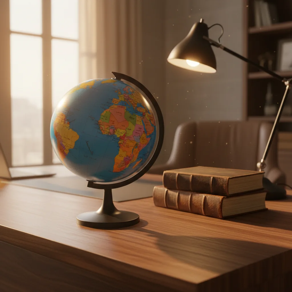 مجسم الكرة الأرضية السياسي باللغة العربية - متوفر بثلاثة أحجام.