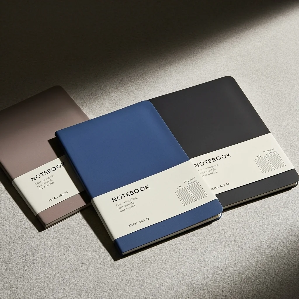 دفتر ملاحظات A5 بغلاف مطفي فاخر – 4 ألوان عصرية