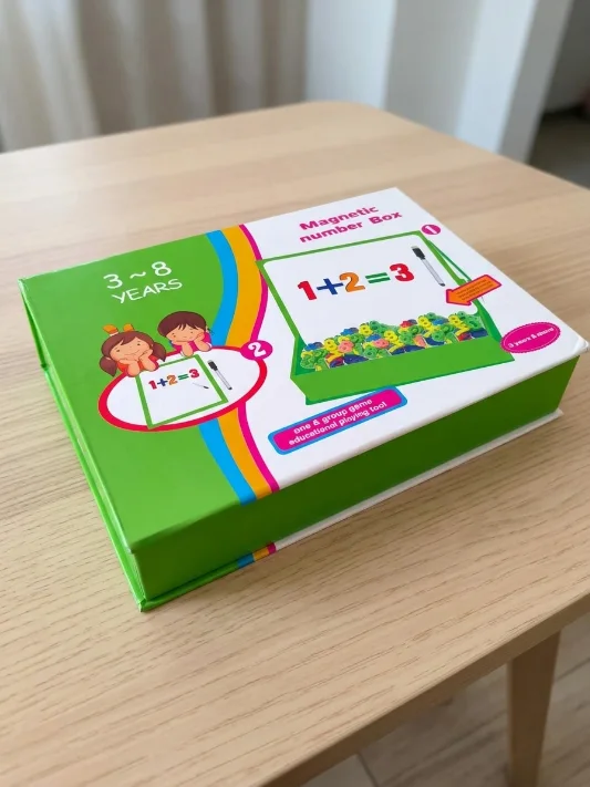 صندوق الأرقام المغناطيسية التعليمي - سبورة وحروف ملونة (Magnetic Number Box)